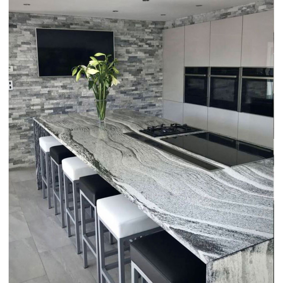 3D панели из бело-серого кварцита